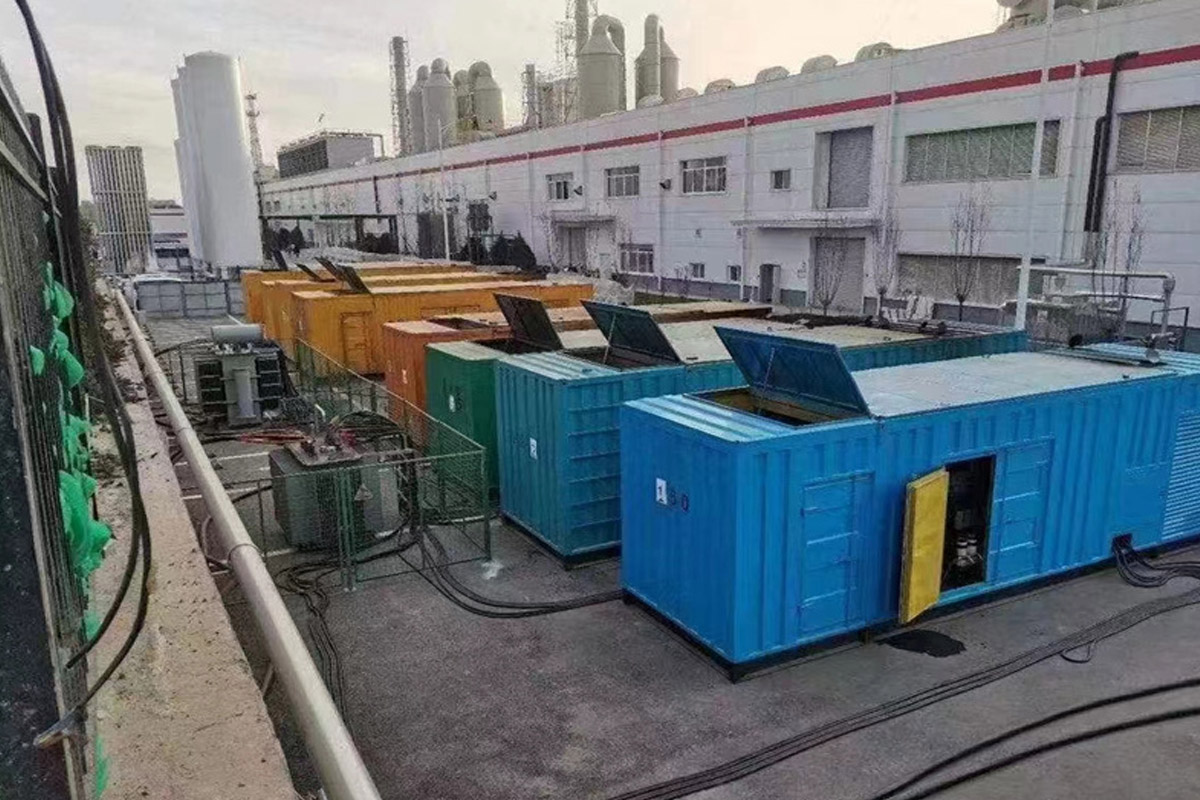 伊通发电机租赁施工现场